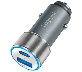 მანქანის USB დამტენი LOGILINK PA0252 SILVER (36 W)iMart.ge