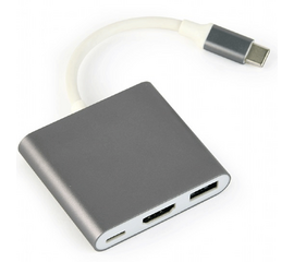 USB-C ჰაბი GEMBIRD A-CM-HDMIF-02-SG (7.5 CM)iMart.ge