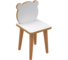 მონტესორის კლასის საბავშვო სკამი PRATICO SOHOCHAIR ყავისფერ-თეთრ ფერში (59/25/25სმ)iMart.ge