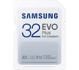 მეხსიერების ბარათი (ჩიპი) SAMSUNG EVO PLUS U1 V10 SDHC UHS-I СLASS 10 MB-SC32K (32 GB)iMart.ge