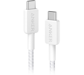 კაბელი ANKER 322 USB-C TO USB-C A81F6G21 WHITE (1.8 M)iMart.ge