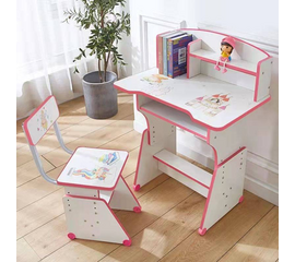 საბავშვო სკამ-მაგიდა W05-PINK (70 X 45 სმ)iMart.ge