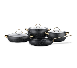 ქვაბებისა და ტაფების ნაკრები KORKMAZ A2610 BERILLA COOKWARE SET (7 PCS)iMart.ge