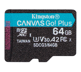 მეხსიერების ბარათი (ჩიპი) KINGSTON SDCG3/64GB CANVAS GO PLUS (64GB)iMart.ge