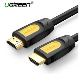 HDMI კაბელი UGREEN HD101 (10130) Round Cable 3m (Yellow/Black)iMart.ge