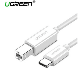 პრინტერის კაბელი UGREEN US241 (40417) USB Type C to USB-B Cable White  1.5MiMart.ge