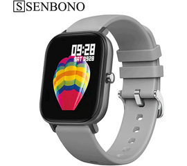 სმარტ საათი SENBONO P8 grey IP67 Smart Watch Wristband Sport Clock Heart Rate Monitor Sleep racker for phoneiMart.ge