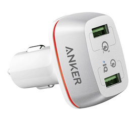 მანქანის USB დამტენი ANKER POWERDRIVE+ 2 with Quick Charge 3.0 UN WHITE with Offline Packaging V3 A2224H21iMart.ge