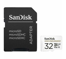 მეხსიერების ბარათი SANDISK 32GB HIGH ENDURANCE MICROSDHC CARD WITH ADAPTER (SDSQQNR-032G-GN6IA) SDSQQNR-032GRiMart.ge