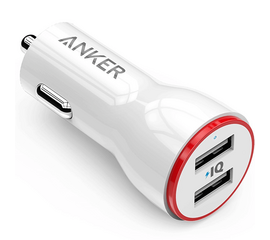 მანქანის USB დამტენი ANKER POWERDRIVE 2 24W 2-PORT CAR CHARGER (WHITE) Offline Retail Packaging A2310H21iMart.ge