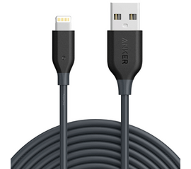 USB კაბელი ANKER POWERLINE LIGHTNING CABLE  10ft SPACE GRAY  A8113011iMart.ge