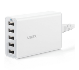 დამტენი ANKER POWERPORT 5_40W 5-PORT USB CHARGER FOR EU (WHITE) OFFINE PACKAGING  V3 A2124L22iMart.ge