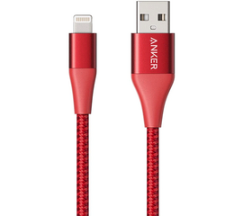 USB კაბელი ANKER POWERLINE II WITH LIGHTNING CONNECTOR 6FT  B2B - UN (excluded CN, Europe) RED A8453H91iMart.ge