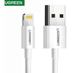 USB კაბელი UGREEN US155 (80315) APPLE LIGHTNING TO USB 2.0 A MALE CABLE WHITE 1.5MiMart.ge
