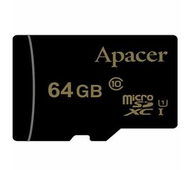 მეხსიერების ბარათი APACER 64GB MICROSDXC C10 UHS-I U3 + SDiMart.ge