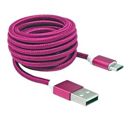 კაბელი SBOX ANDROID MICRO USB CHARGING CABLE 1.5M  BLISTER PINK (USB-10315P)iMart.ge