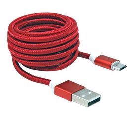 კაბელი SBOX ANDROID MICRO USB CHARGING CABLE 1.5M  BLISTER RED (USB-10315R)iMart.ge