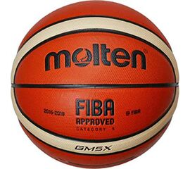კალათბურთის ბურთი MOLTEN BGM5X FIBA ტოპ სავარჯიშო, სინთ. ტყავი, ზომა 5iMart.ge