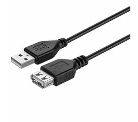 კაბელი KITs USB 2.0 (AM/AF) CABLE, BLACK, 1.8MiMart.ge