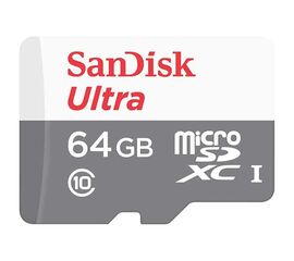 მეხსიერების ბარათი SANDISK FLASH CARD MICROSDHC 64GB 100MB/s CLASS 10 (SDSQUNR-064G-GN3MN)iMart.ge