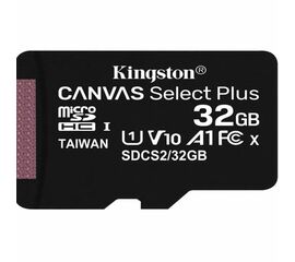მეხსიერების ბარათი KINGSTON 32GB MICROSDHC C10 UHS-I R100MB/siMart.ge
