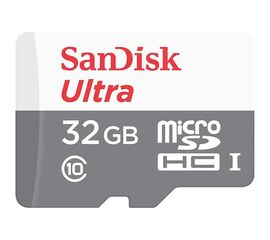 მეხსიერების ბარათი SANDISK FLASH CARD/ULTRA LIGHT MICROSDHC 32GB 100MB/s Class 10 (SDSQUNR-032G-GN3MN)iMart.ge