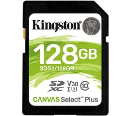 მეხსიერების ბარათი KINGSTON FLASH CARD  SDS2/128GB  SDXC PLUS 100iMart.ge