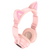 უსადენო ყურსასმენი BOROFONE BO18 CAT EAR BT HEADPHONES PINKiMart.ge