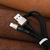 USB კაბელი HOCO X26 XPRESS CHARGING DATA CABLE FOR LIGHTNING BLACK/GOLDiMart.ge