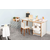 საბავშვო სკამ-მაგიდა SOHO თეთრი უჯრებით (50/90/42სმ, 59/25/25სმ)iMart.ge