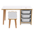 საბავშვო სკამ-მაგიდა SOHO თეთრი უჯრებით (50/90/42სმ, 59/25/25სმ)iMart.ge