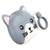 საბავშვო უსადენო ყურსასმენი HOCO EW46 TRUE TWS WIRELESS HEADSET DODGE CAT WHITE GRAYiMart.ge