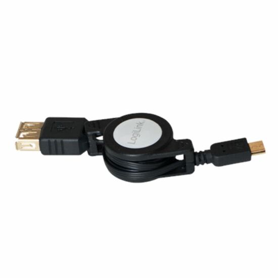 კაბელი Logilink Extensible USB OTG Cable USB micro B male, USB (Type A) female, 0.75 m, BlackiMart.ge