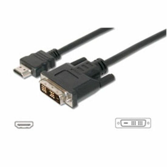 აუდიო/ვიდეო კაბელი ACC HDMI A (19-pin) plug- DVI-D (18+1)plug 1,5 m, black, connection cableiMart.ge