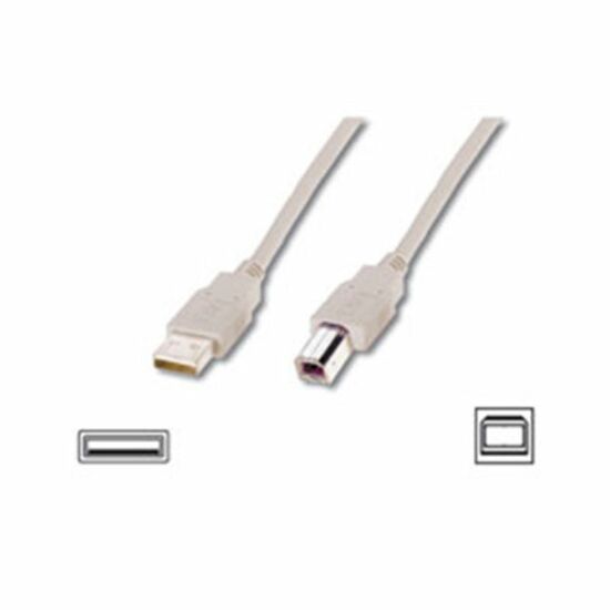 USB კაბელი Logilink USB 2.0 connection cable USB A male, USB B male, 5 m, GreyiMart.ge