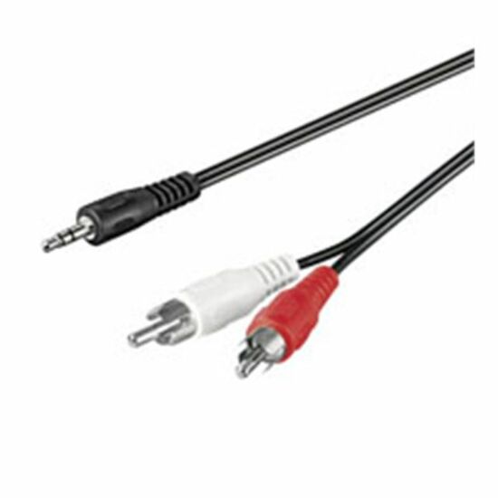 აუდიო/ვიდეო კაბელი OEM 3.5mm stereo plug - RCA dual plug (red, white) 1.5 m, black, connection cableiMart.ge