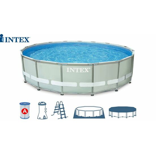 კარკასული აუზი INTEX 28310 Ultra Frame Pool Set 427 x 107 cm - ფილტრითiMart.ge