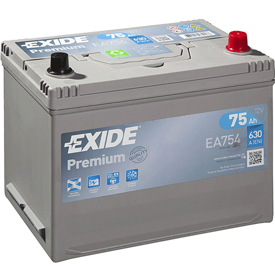 აკუმულატორი EXIDE PR EA754 75 ა*ს JIS R+iMart.ge
