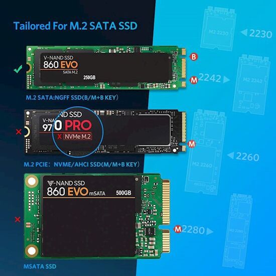 გარე მყარი დისკის ქეისი UGREEN 60355  M.2 PORTABLE SSD ENCLOSURE 6 GBPSiMart.ge