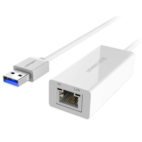 ადაპტერი UGREEN CR111 (20255) USB TO LAN RJ45 3.0 GIGABIT ETHERNET ADAPTER (WHITE)iMart.ge