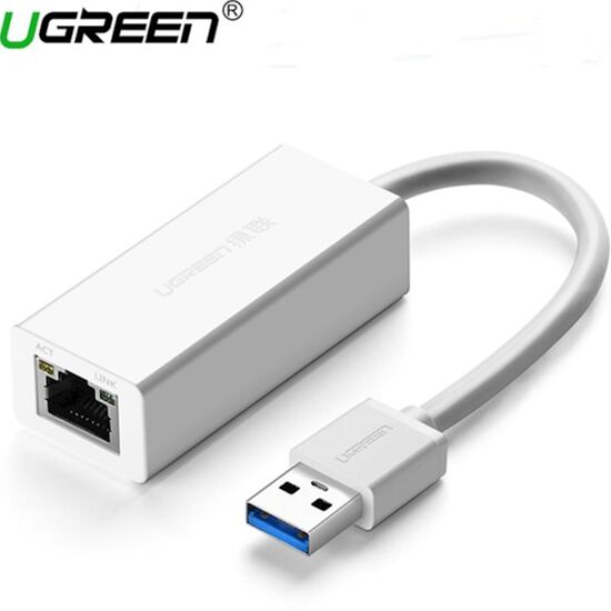 ადაპტერი UGREEN CR111 (20255) USB TO LAN RJ45 3.0 GIGABIT ETHERNET ADAPTER (WHITE)iMart.ge