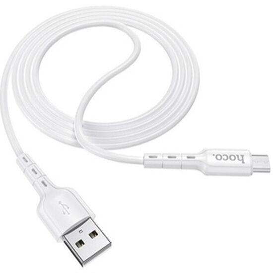 USB კაბელი HOCO ANDROID  DU01 NOVEL CHARGING DATA CABLE FOR MICRO WHITE (6931474740076)iMart.ge