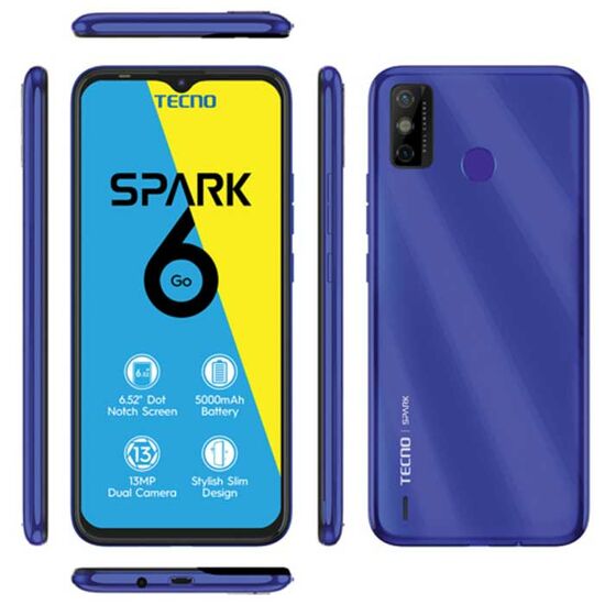 მობილური ტელეფონი TECNO SPARK 6 GO 2GB/32GB AQUA BLUEiMart.ge