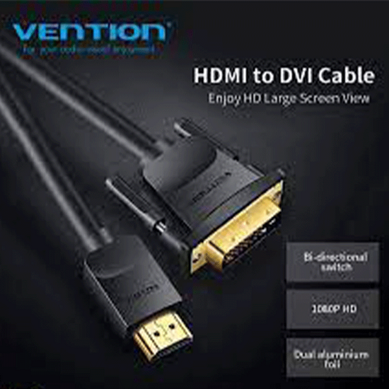 HDMI კაბელი VENTION ABFBI HDMI TO DVI 3 MiMart.ge