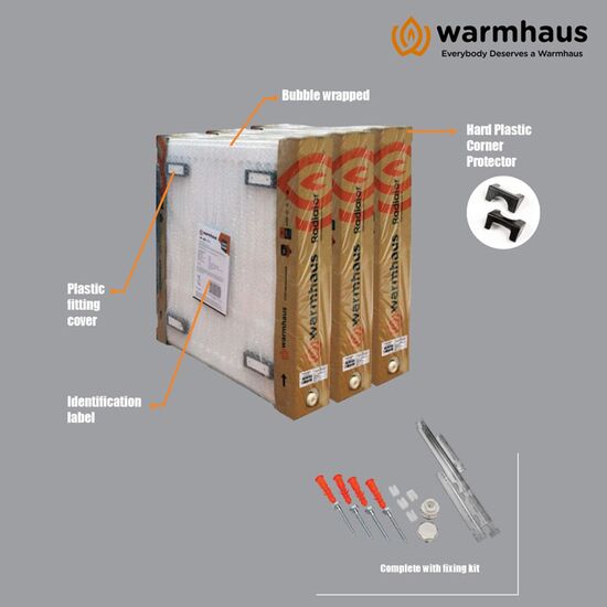 19 მ² ფოლადის პანელური რადიატორი WARMHAUS 500/1200 T22iMart.ge