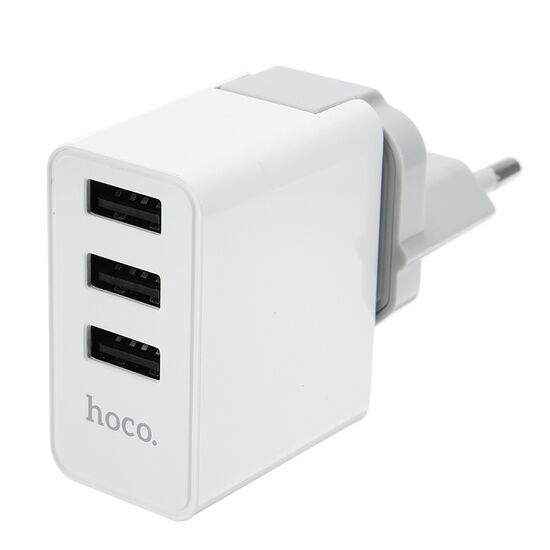 დამტენი HOCO C20 3 USB Charger EU - WhiteiMart.ge