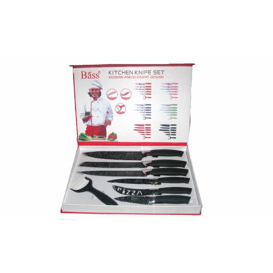 სამზარეულოს დანები, Bass kitchen knife set, 7 ცალი + საფხეკიiMart.ge