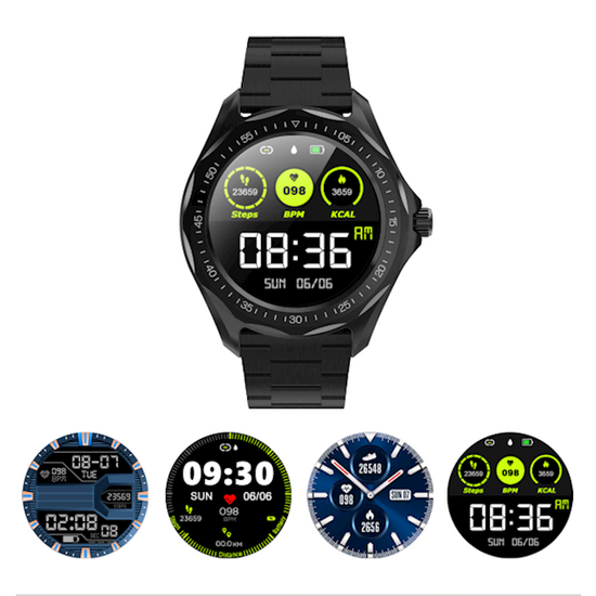 სმარტ საათი SENBONO S09 BLACK IP68 WATERPROOF SMART WATCH HEART RATE BLOOD PRESSURE MONITOR GPS MAPiMart.ge