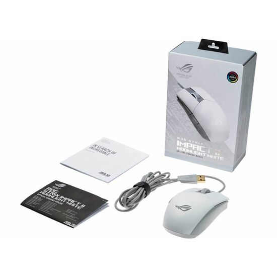 მაუსი ASUS MOUSE /ROG STRIX IMPACT II MOONLIGHT WHITE (90MP02C0-BMUA00)iMart.ge