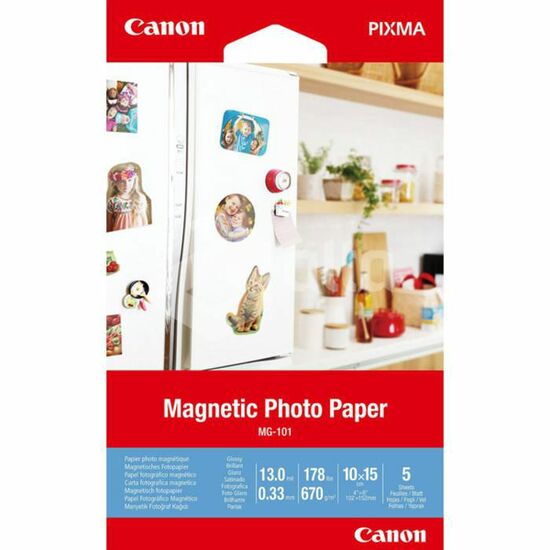 მაგნიტური ქაღალდი CANON PAPER MAGNETIC PHOTO PAPER Paper MG-101 4x6 (3634C002AA , 5 SHEETS)iMart.ge